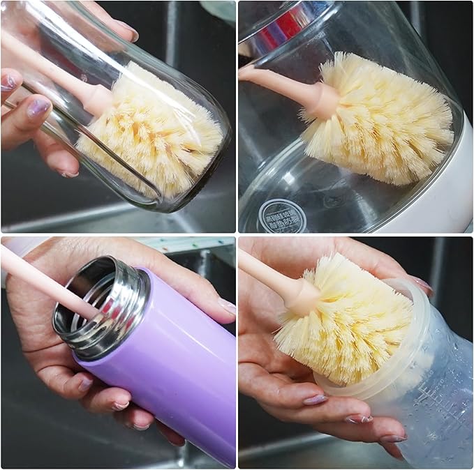 Long Bottle Brush, 12.59 in Bendable Cleaner Brushes for Cleaning Neck Beer Bottles, Wine, Baby Bottles, Water Bottles, Tumblers, Flask, Bird Feeder, Vase, Pipes and Brewing Supplies White/1Pack