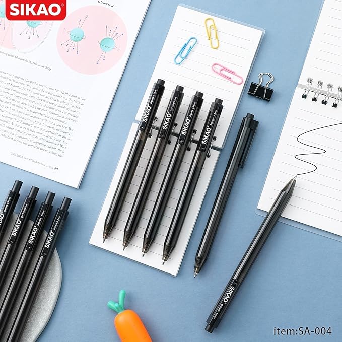 Black Gel Pens Bulk, 60 Pack Retractable Black Gel Ink Pens, 0.7mm Fine Point Smooth Writing No-Smear Gel Pens for Office, School, Teachers, Students & Restaurant Servers, Front Desks
