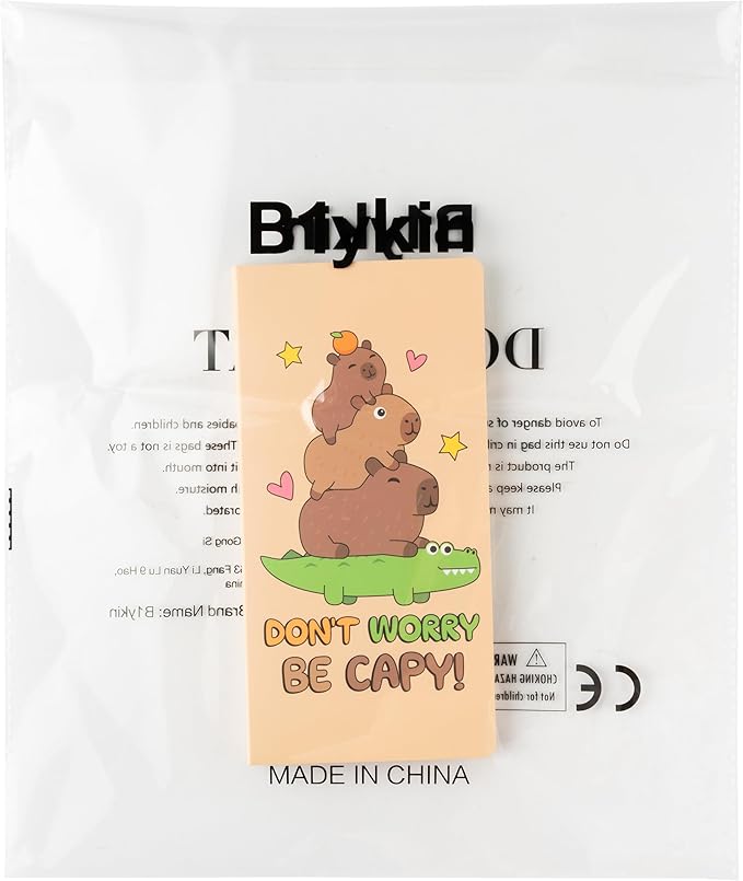 B1ykin Cute Sticky Notes Set - Don’t Worry Be Capy Capybara Shaped Self-Stick Notes Pad, 550 Sheets Writing Memo Pages Sticky Notepad for Teacher Appreciation Gifts School Office (Funny Capybara)