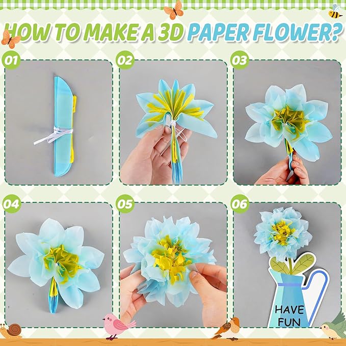 Spring Bulletin Board Decorations for Classroom - It's Time to Bloom Bulletin Board Set with 3D Paper Flower Cutouts Motivational Decorations for Spring Summer School Home Chalkboard Door Wall Supply