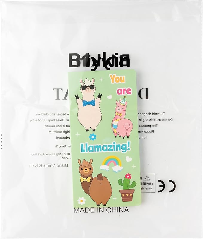 B1ykin Cute Sticky Notes Set - You Are Liamazing Self-Stick Notes Pad, 550 Sheets Writing Memo Pages Sticky Notepad for Teacher Appreciation Gifts, School Office Party Favors Supplies (Amazing Alpaca)