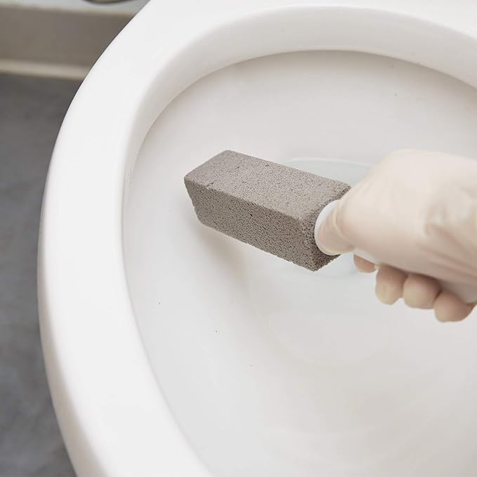 PUMIE Toilet Bowl Ring Remover, TBR-6, Pumice Stone with Handle, Removes Unsightly Toilet Rings and Stains from Toilets; Sinks; Tubs; Showers, Safe for Porcelain, Pack of 3