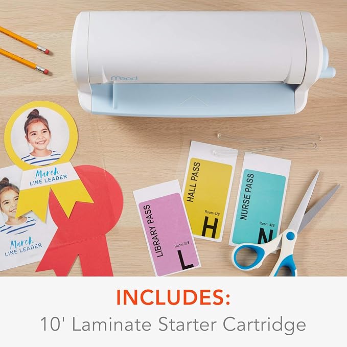 Mead Laminator, Cold Seal Lamination Machine, 9" Max Width, Classroom, Office, Home, Projects (628100)