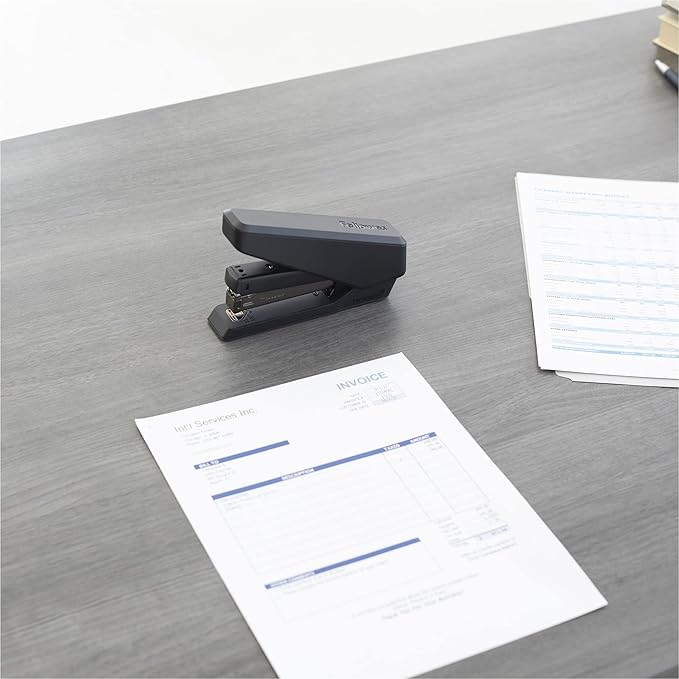 Fellowes LX850 EasyPress Office Stapler, Effortless One-Touch Stapler for Classroom, Home and Office, Holds Full Strip of Staples, 25 Sheet Capacity, Black