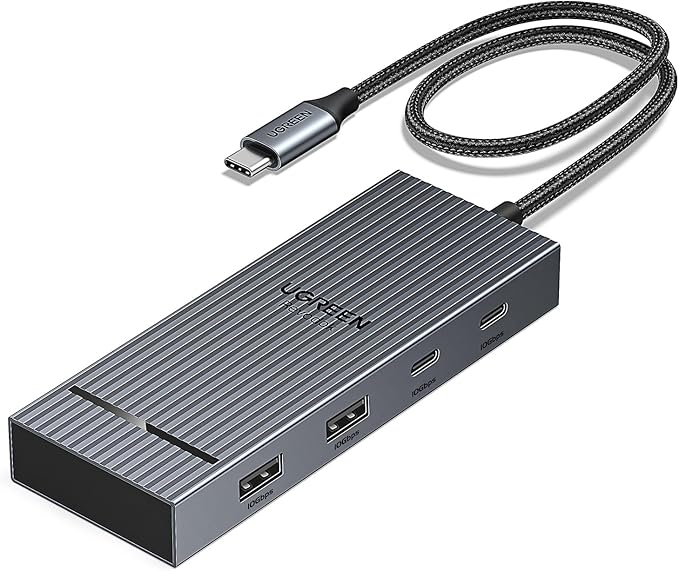UGREEN 7 in 1 Docking Station Dual Monitor, USB C Hub Dual 4K@60Hz HDMI Display, 10Gbps USB-A/C Data Ports, 100W PD, Aluminum Revodok Pro Laptop Docking Station for HP, Thinkpad, Dell and More
