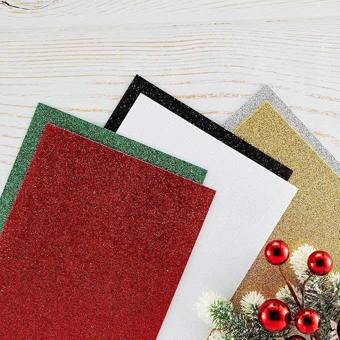 SPELLBINDERS PAPERCRAFTS, INC Gold & Silver Spellbinders Glitter Foam Sheets 8.5"X11" 10/Pkg