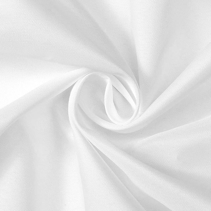 N&Y HOME Fabric Shower Curtain Liner Wide and Long 78 x 78 inches, Hotel Quality, Washable, Water Repellent, White Bathroom Curtains with Grommets, 78x78