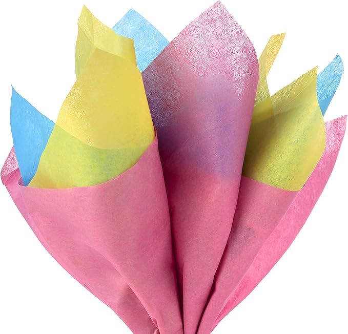 Hallmark Tissue Paper, 120 Sheets (Classic Rainbow, 8 Colors) for Birthdays, Mother's Day, Graduation, Gift Wrap, Crafts, DIY Paper Flowers, Tassel Garland and More