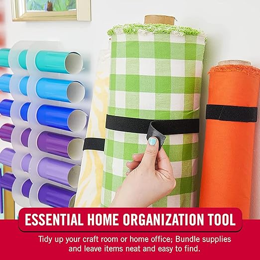 VELCRO Brand ONE-WRAP Bundling Ties – Reusable Fasteners for Keeping Cords and Cables Tidy – Cut-to-Length Roll, 25ft x 3/4in, Black