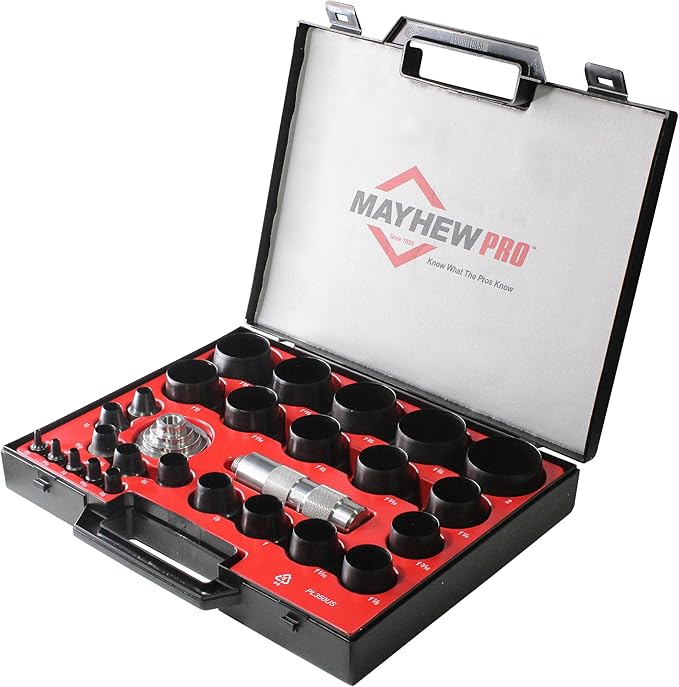 Mayhew Tools 66002 Hollow Punch, 27-Piece Set, Black