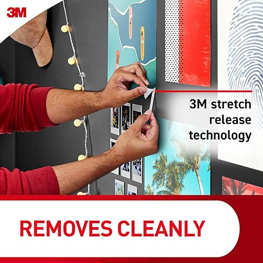 Command Poster Strips Value Pack, 60 Strips Damage-Free Poster Hangers, No Tools Requried, Great for Home, Room, Wall, Office, and Dorm Decor, White Adhesive