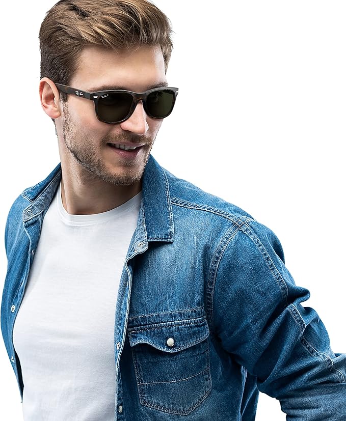 Ray-Ban RB2132 New Wayfarer Polarized Square Sunglasses