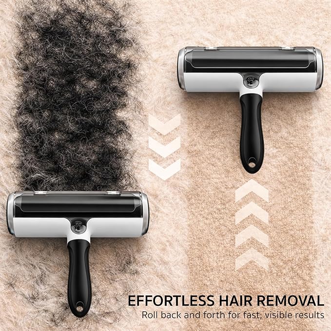 Pet Hair Remover Roller – Reusable Dog & Cat Hair Lint Roller for Couch, Carpet, Furniture, Rugs & Car Seats