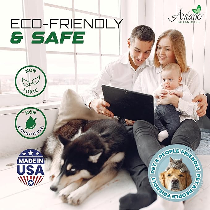 Aviano Botanicals Multi-Purpose Enzyme Cleaner, Made in USA – (1 Gallon) Safe, Pet & People Friendly, Eco-Friendly Solution for Pet Mess, Odor, Carpet, Upholstery, Drain, Bathroom & Floor Cleaning