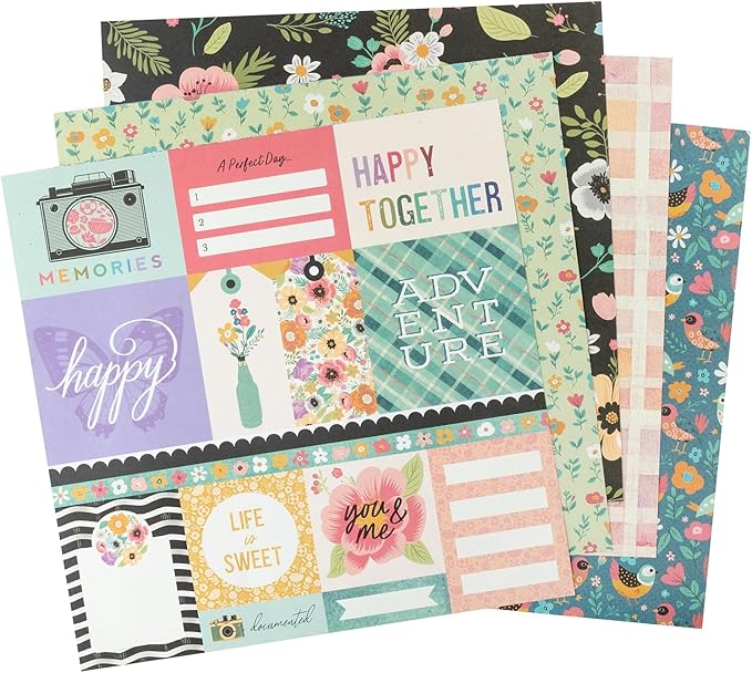 American Crafts Double-Sided Paper Pad 12"X12" 24/Pkg-April And Ivy