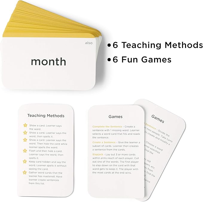 Award-Winning 1st Grade Sight Words Flash Cards – 100+ Dolch & Fry High-Frequency Words – Literacy Games for Ages 5–8 – Homeschool & Classroom Kit