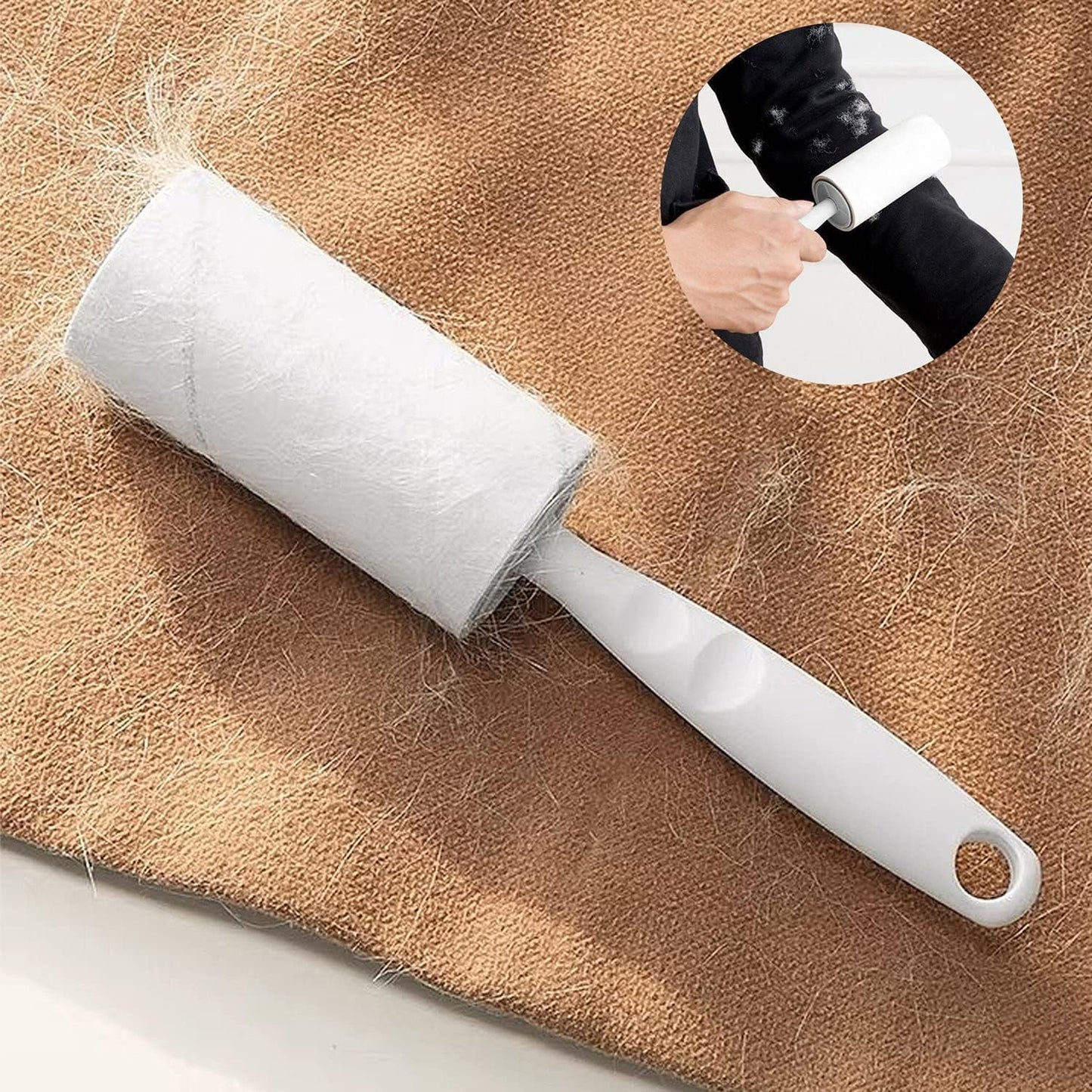 Lint Rollers for Pet Hair Extra Sticky, 400 Sheets Mega Value ,Clothing Hair Remover, Dog and Cat Hair Remover, Sofa Hair Roller, Hair Remover for Clothes, Furniture, and Carpets