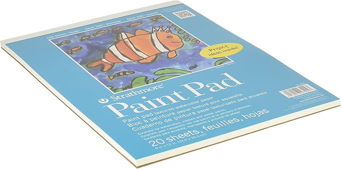 Strathmore (27-209 100 Series Youth Paint Pad, 9 by 12", 20 Sheets, White, 9x12