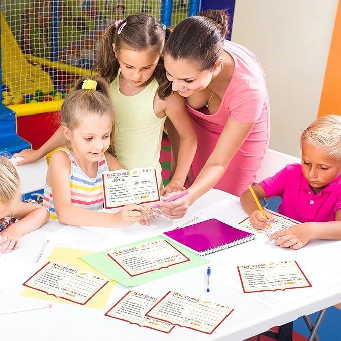 50Pcs Teacher Mail Notes to Parents, Happy Mail from Teacher, Brag Cards for Students Behavior Classroom Must Haves to Send Home for Preschool Kindergarten Elementary School Supplies (Book)