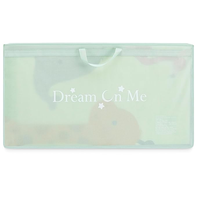 Dream On Me Play Time Reversible Baby Play Mat Foldable Extra Large Thick Foam Crawling Playmats for Toddlers Waterproof Portable Playmat, Happy Feet
