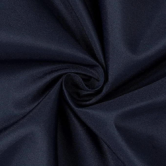 Fabric Shower Curtain or Liner 36 x 72 Inches Bath Stall Size with 2 Bottom Magnets, Hotel Quality, Washable, Water Repellent, Navy
