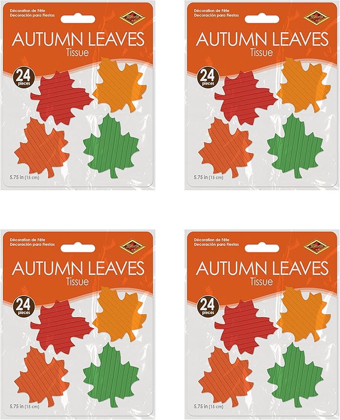 FR Tissue Autumn Leaves Pack of 4