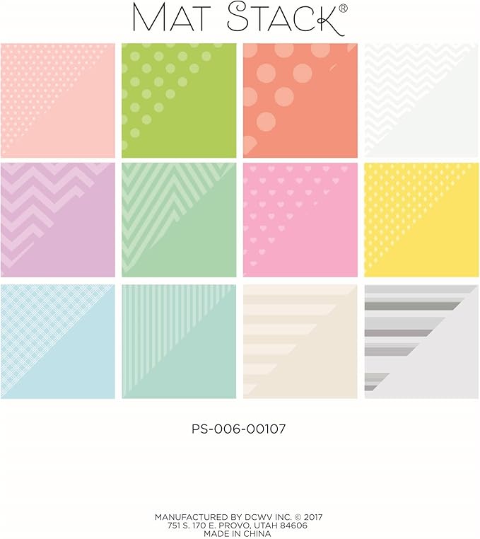 DCWV Double Sided Cardstock Paper - 6x6 Patterned/Solid Colored Cardstock for Scrapbooking, Crafting, and Card Making - 48 Sheets, Pastel