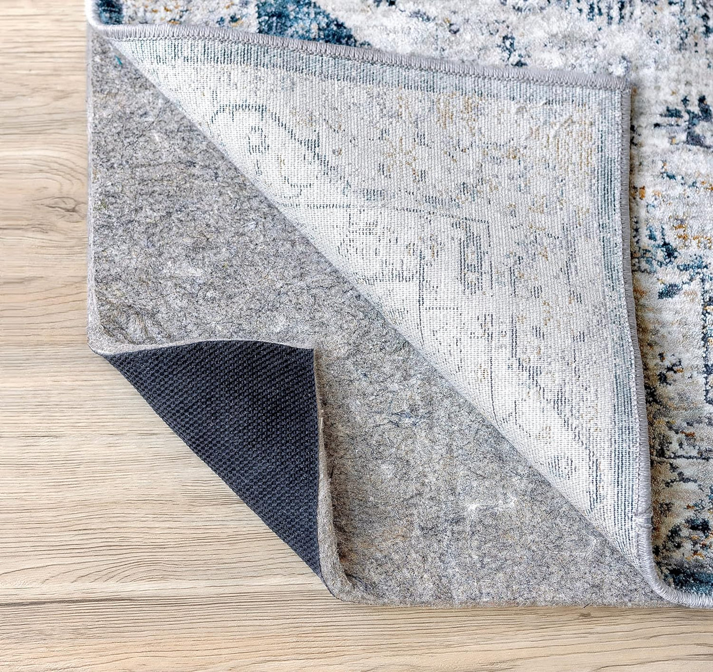 RUGPADUSA - Dual Surface - 2'6" x 8' - 3/8" Thick - Felt + Rubber - Enhanced Non-Slip Rug Pad - Adds Comfort and Protection - for Hard Surface Floors