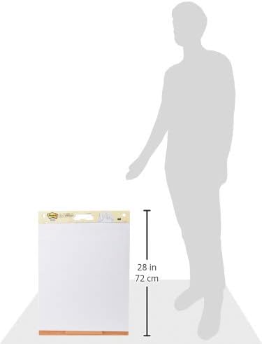 Post-it Super Sticky Tabletop Easel Pad, Great for Virtual Teachers and Students, 20 x 23 Inches, 20 Sheets/Pad, 1 Pad (563R), Portable White Premium Self Stick Flip Chart Paper, Built-in Easel Stand