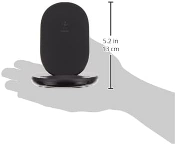Belkin Quick Charge Wireless Charging Stand - 15W Qi-Certified Charger Stand for iPhone, Galaxy, Pixel & More, Charge While Listening to Music, Video Streaming, & Video Calling - Black 2-Pack (No PSU)