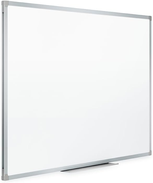Mead White Board 24" x 18", Dry Erase Whiteboard For Wall, Non-Magnetic, White/Silver (85355)