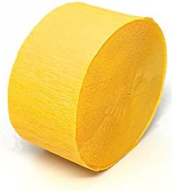 Yellow Sunshine Crepe Paper Roll - 81' (1 Count) - Great for Stunning DIY Crafts, Party Decor, and More (Pack of 5)
