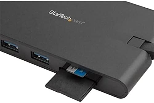 StarTech.com USB C Multiport Adapter - USB Type-C Mini Dock with HDMI 4K or VGA 1080p Video - 100W Power Delivery Passthrough, 3-port USB 3.0 Hub, GbE, SD & MicroSD - Laptop Travel Dock (DKT30CHVSCPD)