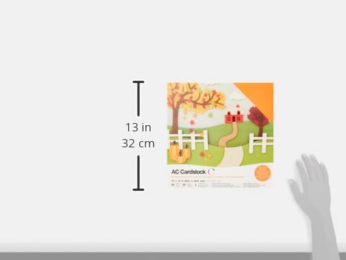 Cardstock 12x12 Scrapbook Paper Pack - Textured Heavy Duty Paper for Die Cutting, Card Making, Crafts - 60 Square Sheets, 20 Unique Colors, 80lb (216gsm), Solid Core - Autumn