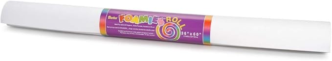 Darice Foamies Big Foam Roll, White (1 Roll) - Great for Halloween and Theater Costumes, Cosplay, Craft Projects, Classrooms, Scouts, Camps, Parties and More – Foam Roll is 36” x 60”, 2mm Thick