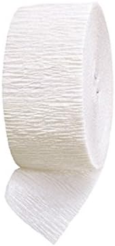 Amscan Party Crepe Streamer, 81 ft, Frosty White (Pack of 2)