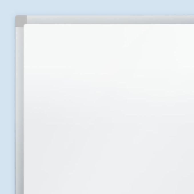 Mead White Board 96" x 48", Dry Erase Whiteboard For Wall, Non-Magnetic, White/Silver (85359)