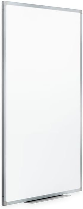 Mead White Board 96" x 48", Dry Erase Whiteboard For Wall, Non-Magnetic, White/Silver (85359)