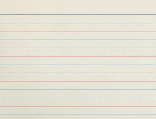 School Smart Zaner-Bloser Writing Paper, Handwriting Practice Lined Paper, Grade K Learning, 1-1/8 Inch Rule, 10-1/2 x 8 Inches, 500 Sheets (Pack of 10)