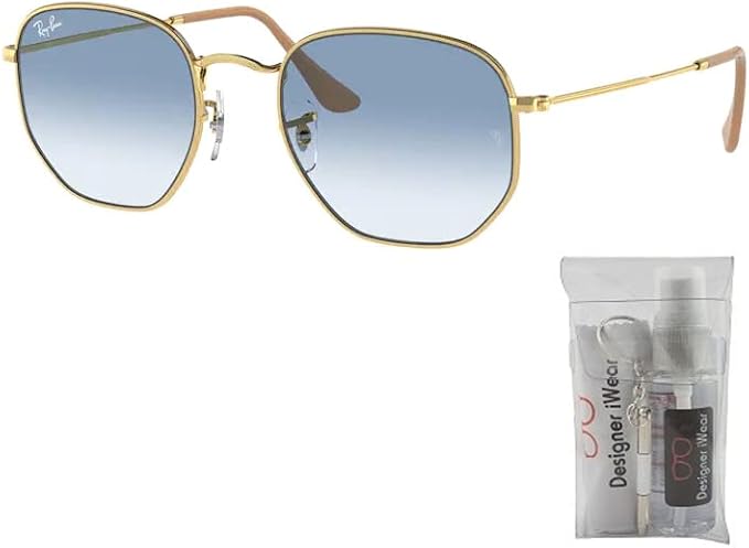 Ray-Ban RB3548 Hexagonal Sunglasses For Men For Women +BUNDLE with ACCESSORY EYEWEAR KIT