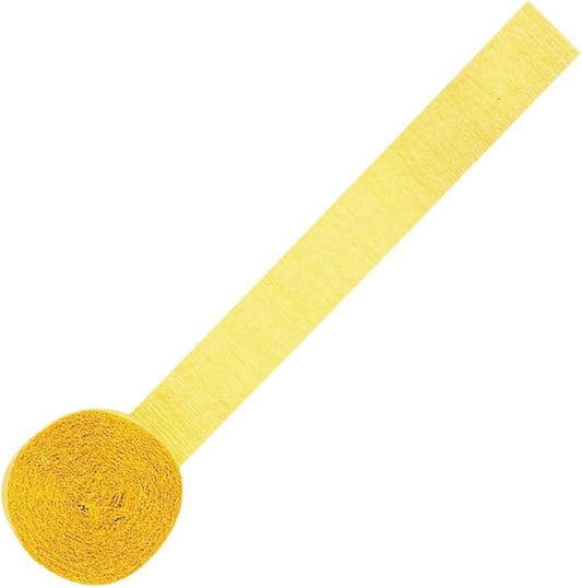 Yellow Sunshine Crepe Paper Roll - 81' (1 Count) - Great for Stunning DIY Crafts, Party Decor, and More