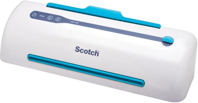 Scotch PRO TL906 Thermal, Laminator Machine, 1 Laminating Device, White/Blue, Laminate Recipe Cards, Photos, Documents, for Home, Office, or School Supplies, 9 in