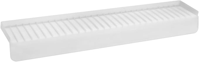 30"x4" Silicone Sink Edge Protector - Splash Guard with Suction Cups & 5° Tilt, Cuttable Edge Guard for Kitchen Sink, Bathroom,Granite & Quartz Countertops(White)