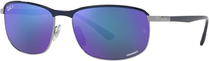 Ray-Ban Unisex Rb3671ch Chromance Rectangular Sunglasses