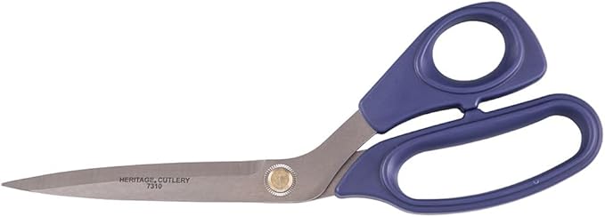 Klein Tools 7310-P Scissors, Heavy-Duty Bent Trimmer with Extra-long Blades for Right-Hand Use Cuts Heavy Textiles, Plastics, More, 11-Inch