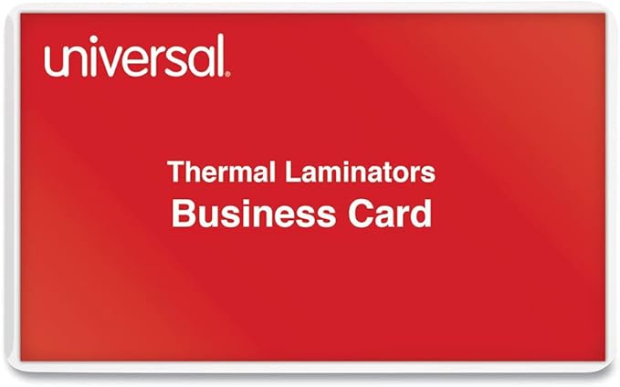 Universal UNV84642 100 per Box Clear Laminating Pouches, 2 1/4-Inch x 3 3/4-Inch - 1 Pack