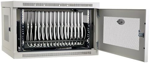 Tripp Lite 16-Port USB Charging Station Cabinet for Ipad & Android, Charge & Sync, Wall Mount, White (CS16USBW)