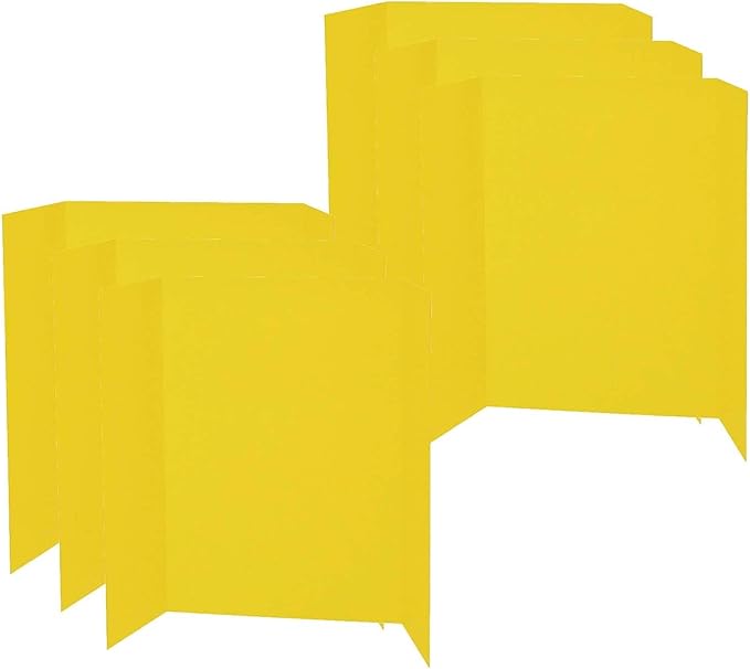PACON® Presentation Board, Yellow, Single Wall, 48" x 36", 6 Pack