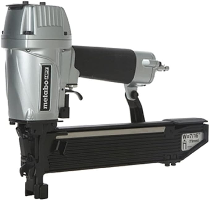 Metabo HPT 7/16" Standard Crown Stapler, Pro-Preferred Pneumatic Power Nailers, Construction Tool for Roof Decking & Subfloor Install, 16 Gauge Power Stapler, 1" to 2" Crown Staples, N5008AC2