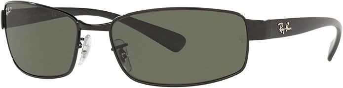 Ray-Ban RB3364 Metal Polarized Rectangular Sunglasses